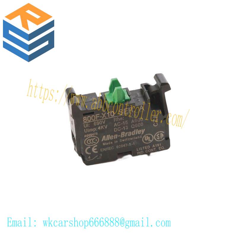 Contact Block 800F-X10 Contact Block, 22.5mm, Plastic, 1 Normally Open