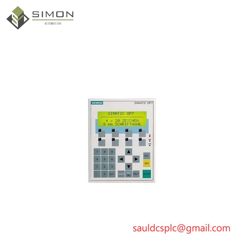 SIEMENS 6AV3607-1JC00-0AX1 Operator Panel OP7/PP LC Display