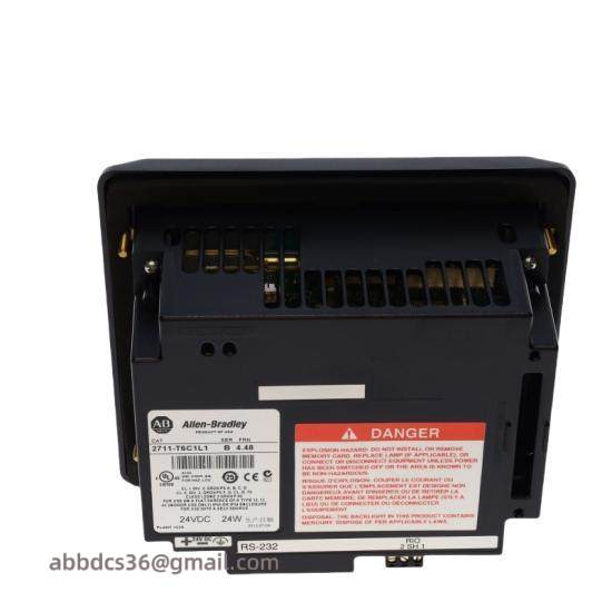 2711-T6C1L1 PanelView 600 Color/Touch RIO/RS-232-Printer, DC Power