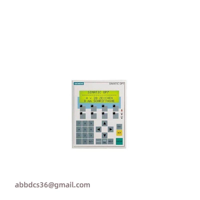 SIEMENS 6AV3607-1JC00-0AX1 Operator Panel OP7/PP LC Display