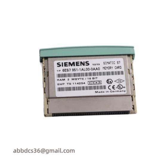 Siemens 6ES7951-1AL00-0AA0 RAM Memory Card for S7-400