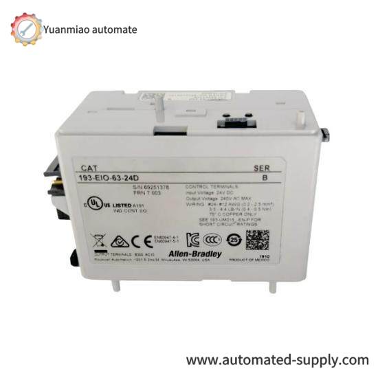 193-EIO-63-24D  193EIO6324D I/O Overload Control Module Relay