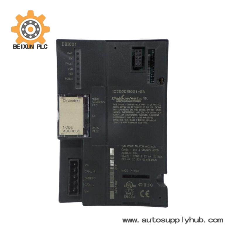 GE Fanuc IC200DBI001 (I/O) DeviceNet Network Interface Unit