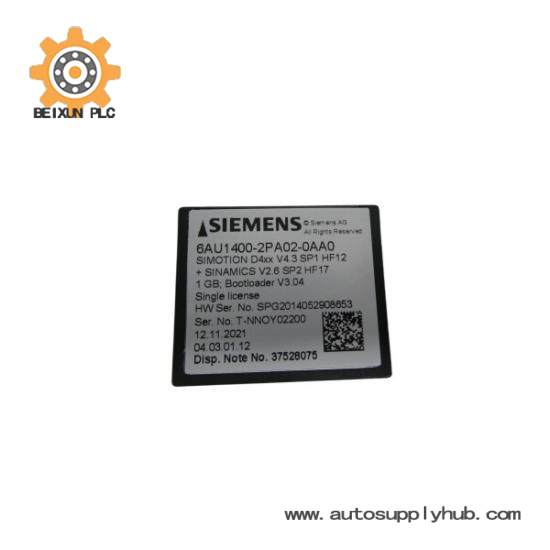 Siemens 6AU1400-2PA02-0AA0 Flash Card