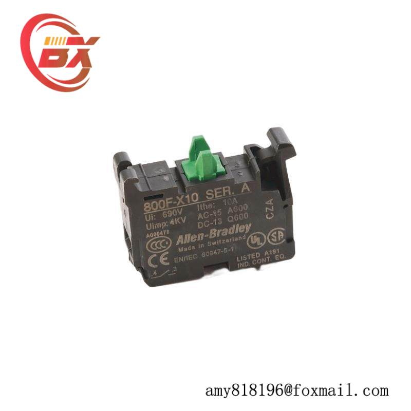 Contact Block 800F-X10 Contact Block, 22.5mm, Plastic, 1 Normally Open