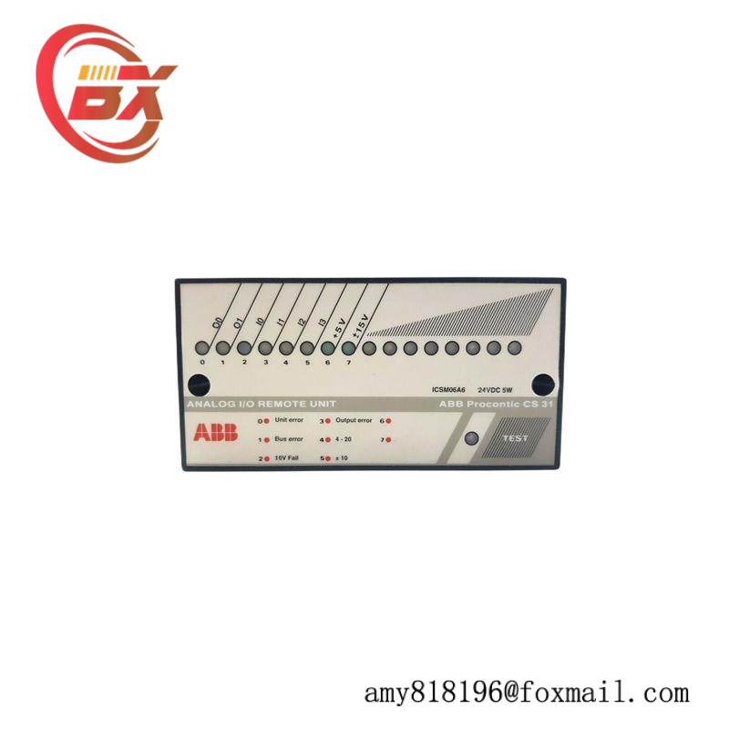 ABB ICSM06A6 FPR3350601R1062 Analog I/O Remote Unit