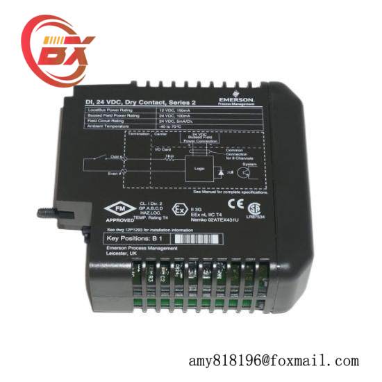 EMERSON KJ3201X1-BA1 12P253X52 Discrete Input Card
