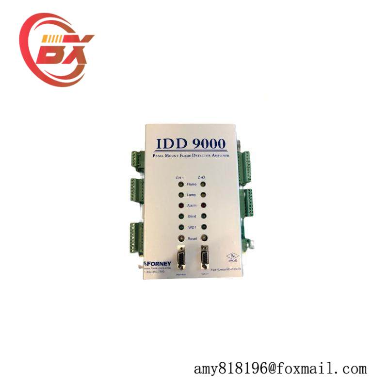 FORNEY IDD 9000 408100-00 Panel Mount Dual Channel Flame Amplifier