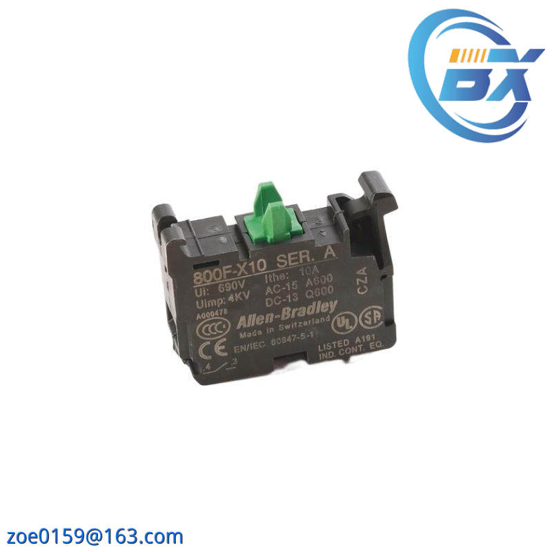 Contact Block 800F-X10 Contact Block, 22.5mm, Plastic, 1 Normally Open