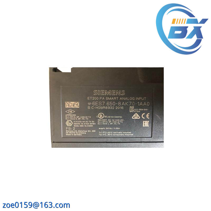 SIEMENS 6ES7650-8AK70-1AA0 Analog input module
