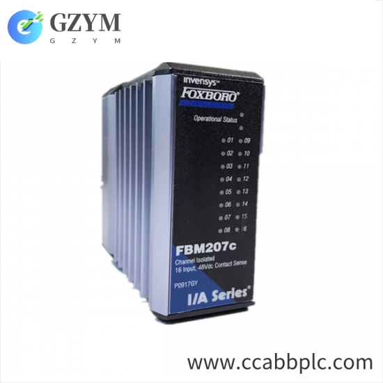 FOXBORO FBM207C P091GY 16 Channel 48Vdc Contact Input Interface Module