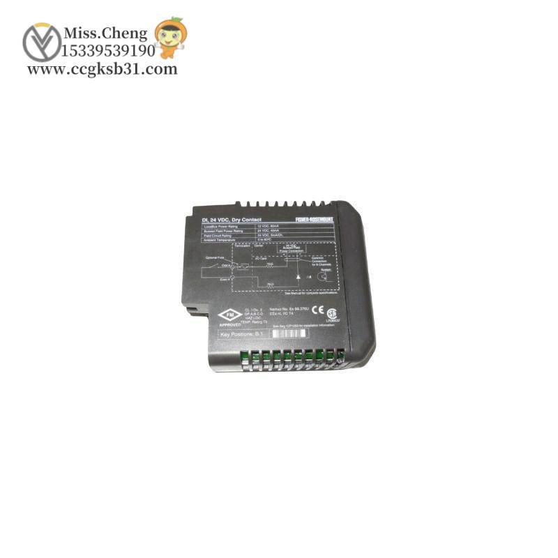 EMERSON KJ3001X1-BB1 12P0550X132 DI 8-Channel 24 VDC Dry Contact Card