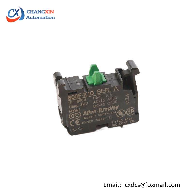 Contact Block 800F-X10 Contact Block, 22.5mm, Plastic, 1 Normally Open