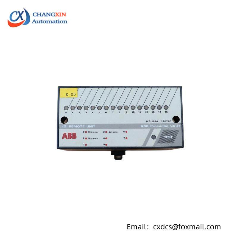 ABB Procontic CS31  ICSI16D1 I/O REMOTE UNIT PROCONTIC