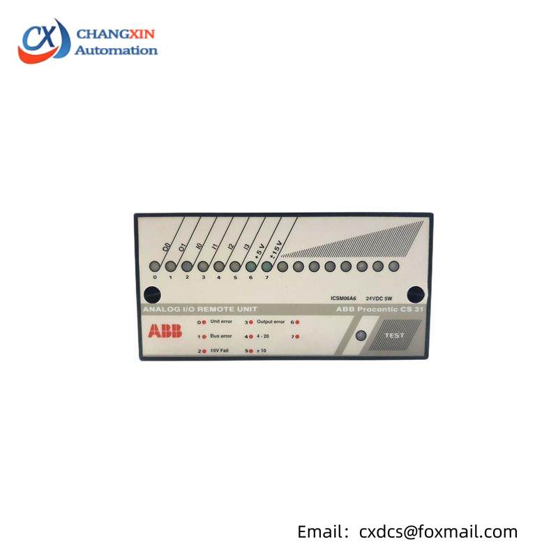 ABB ICSM06A6 FPR3350601R1062 Analog I/O Remote Unit