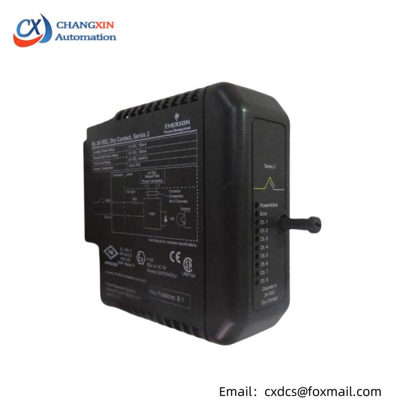 Emerson KJ3201X1-BA1 12P2535X042 DI 8-Channel 24 VDC DRY CONTACT