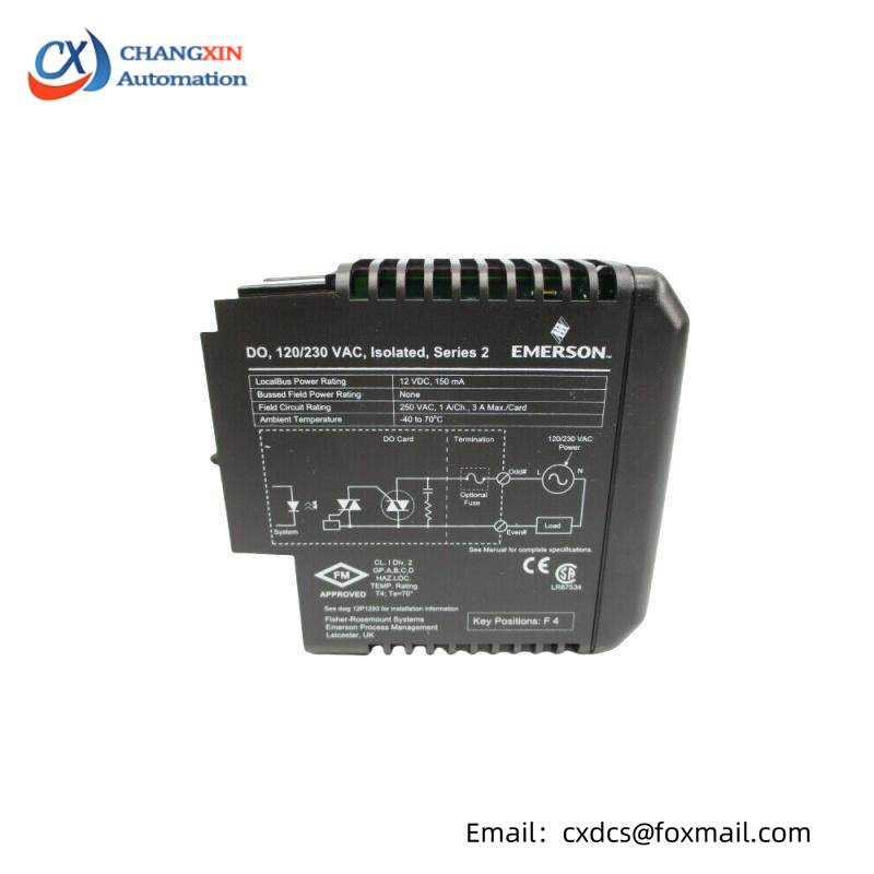 Emerson KJ3209X1-BA1 12P3905X012 VE4002S2T1B1 OUTPUT MODULE