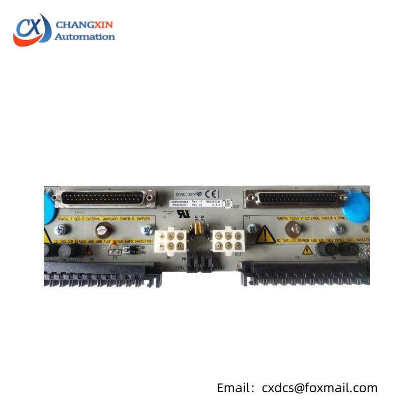 Emerson Ovation 3A99266G01 Local Input Output Transition Panel