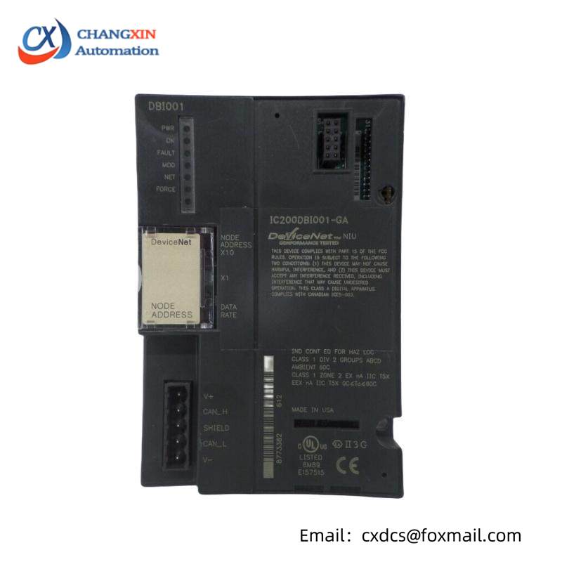 GE Fanuc IC200DBI001 (I/O) DeviceNet Network Interface Unit