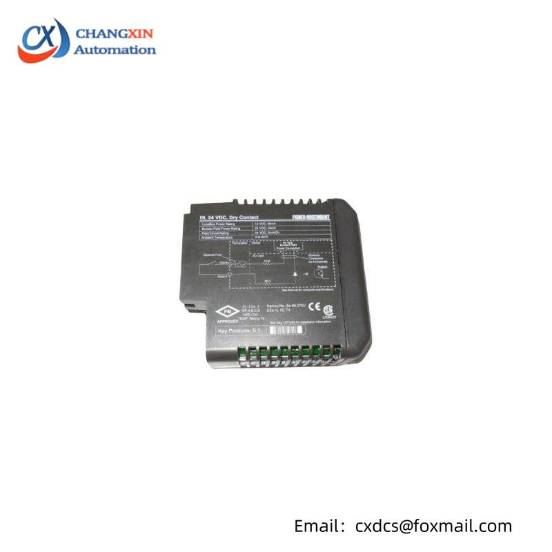 EMERSON KJ3001X1-BB1 12P0550X132 DI 8-Channel 24 VDC Dry Contact Card
