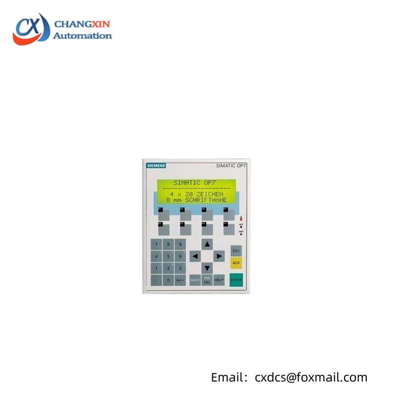 SIEMENS 6AV3607-1JC00-0AX1 Operator Panel OP7/PP LC Display