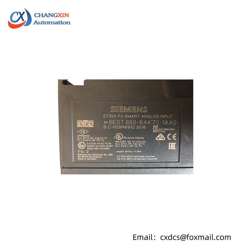SIEMENS 6ES7650-8AK70-1AA0 Analog input module