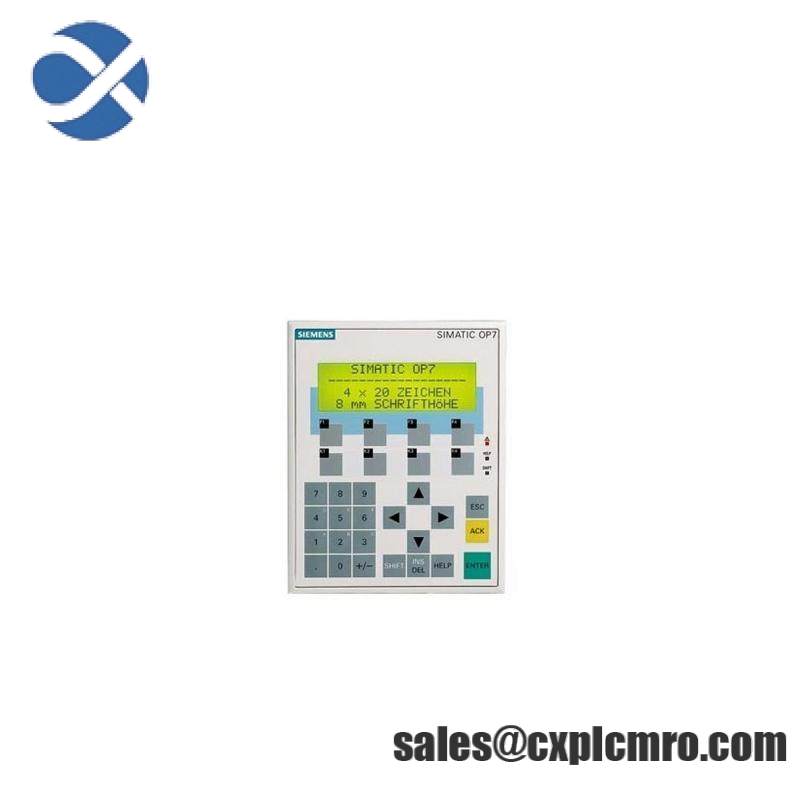 SIEMENS 6AV3607-1JC00-0AX1 Operator Panel OP7/PP LC Display