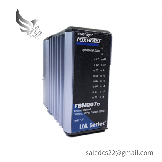 FOXBORO FBM207C P091GY 16 Channel 48Vdc Contact Input Interface Module