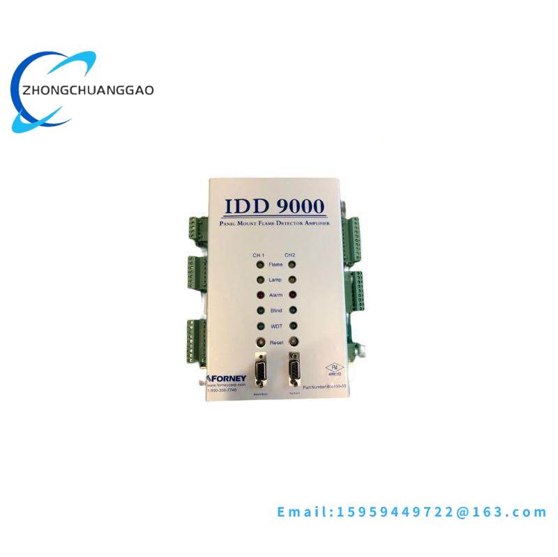 FORNEY IDD 9000 408100-00 Panel Mount Dual Channel Flame Amplifier