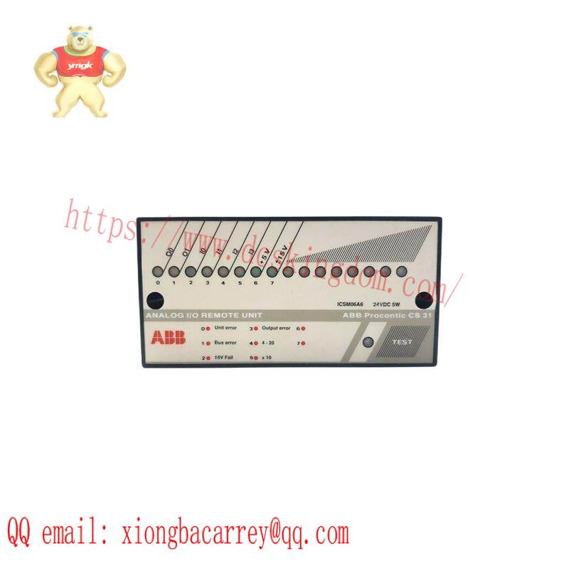 ABB ICSM06A6 FPR3350601R1062 Analog I/O Remote Unit