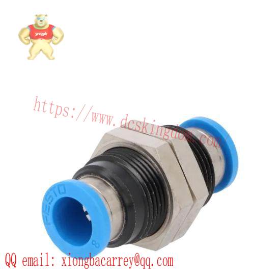 FESTO QSS-8 153159  Push-In Bulkhead Connector 8mm NOP