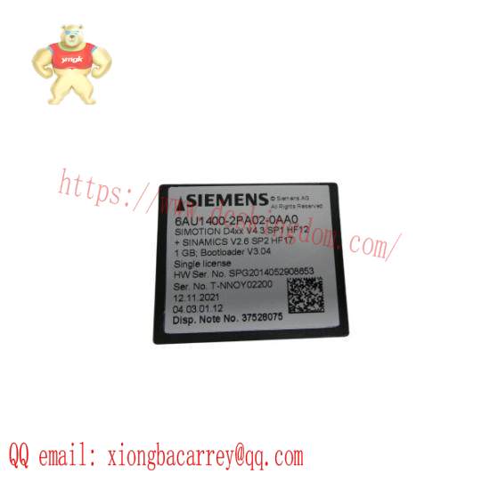 Siemens 6AU1400-2PA02-0AA0 Flash Card