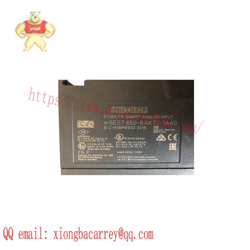 SIEMENS 6ES7650-8AK70-1AA0 Analog input module