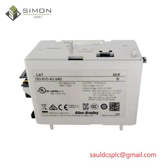 193-EIO-63-24D 193EIO6324D I/O Overload Control Module Relay