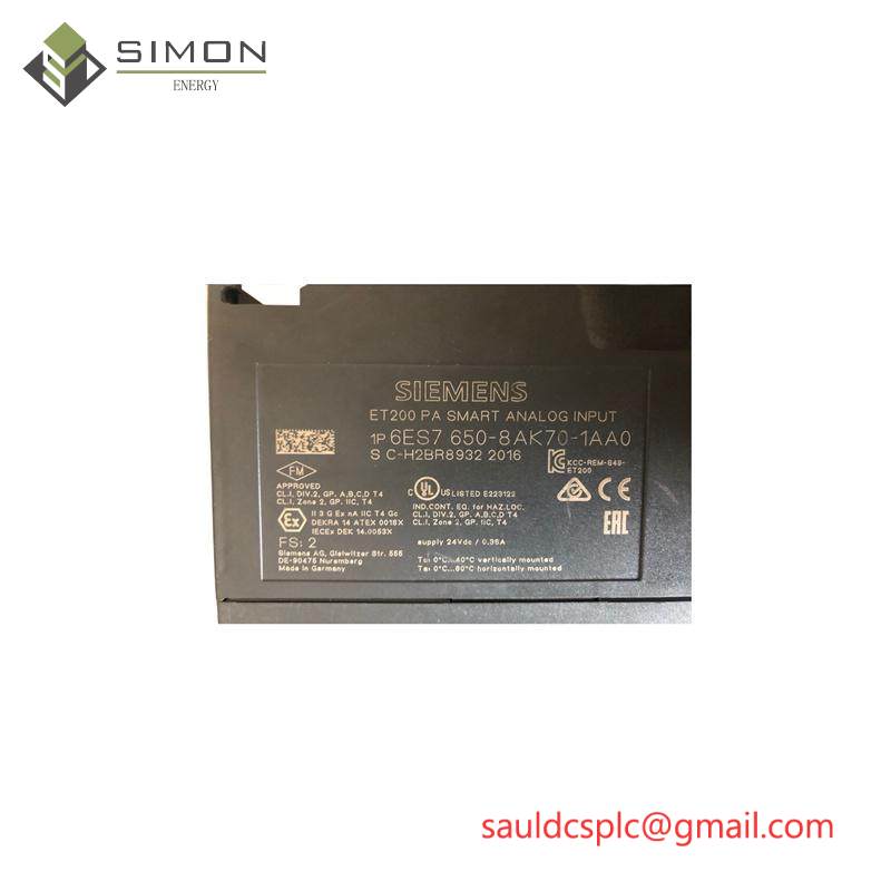 SIEMENS 6ES7650-8AK70-1AA0 Analog input module