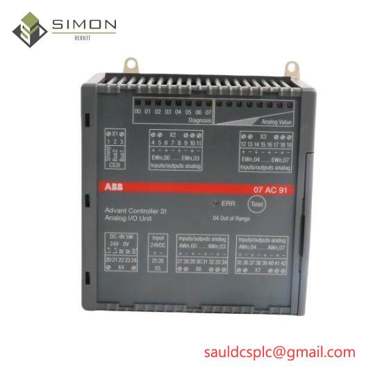 ABB 07AC91 GJR5252300R0101  Analog I/O Unit