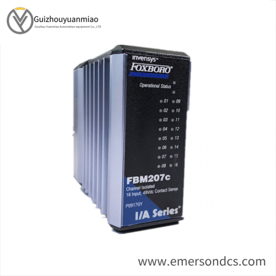 FOXBORO FBM207C P091GY 16 Channel 48Vdc Contact Input Interface Module