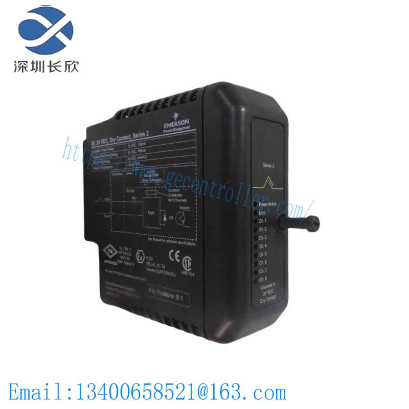 Emerson KJ3201X1-BA1 12P2535X042 DI 8-Channel 24 VDC DRY CONTACT