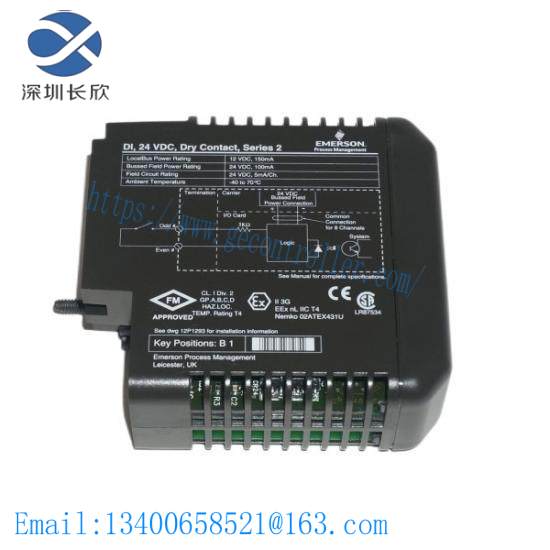 EMERSON KJ3201X1-BA1 12P253X52 Discrete Input Card