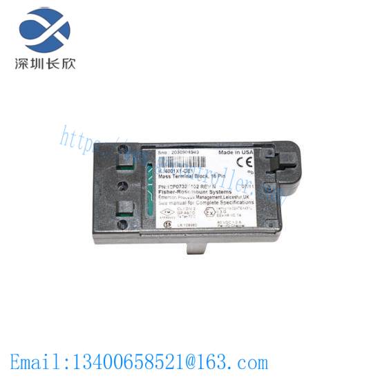 EMERSON KJ4001X1-CE1 12P0732X022 16 Pin Mass Terminal Block