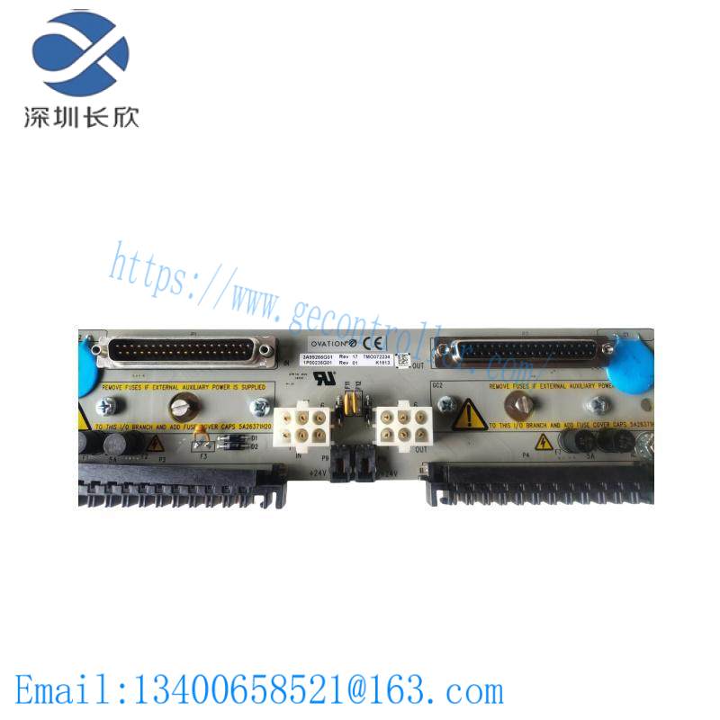 Emerson Ovation 3A99266G01 Local Input Output Transition Panel