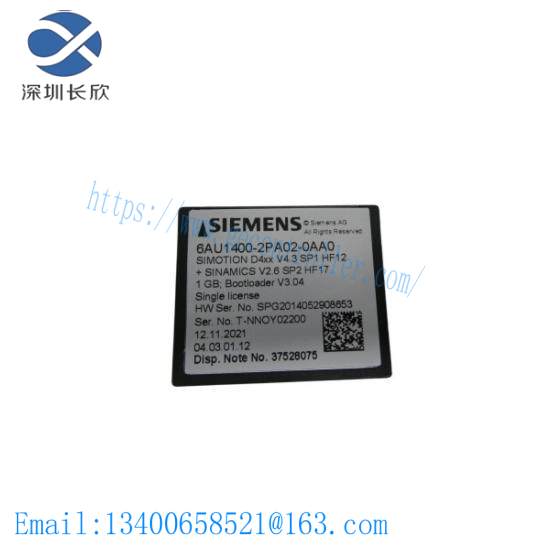 Siemens 6AU1400-2PA02-0AA0 Flash Card