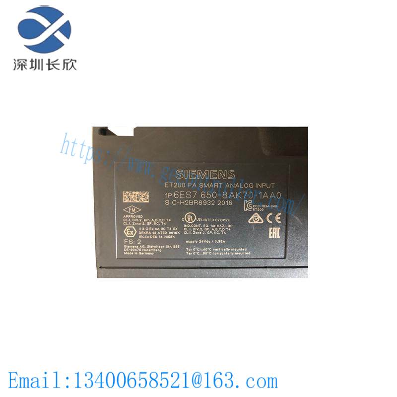 SIEMENS 6ES7650-8AK70-1AA0 Analog input module