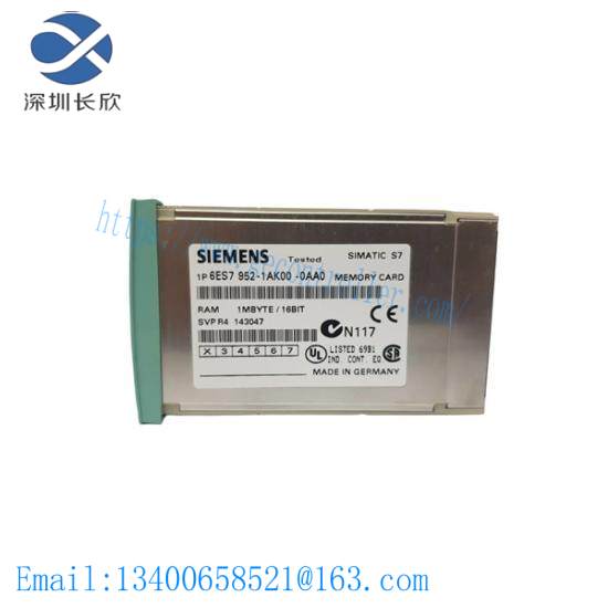 SIEMENS 6ES7952-1AK00-0AA0 RAM Memory Card