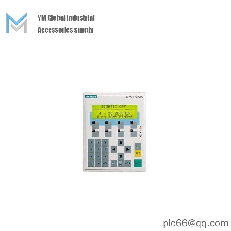 SIEMENS 6AV3607-1JC00-0AX1 Operator Panel OP7/PP LC Display