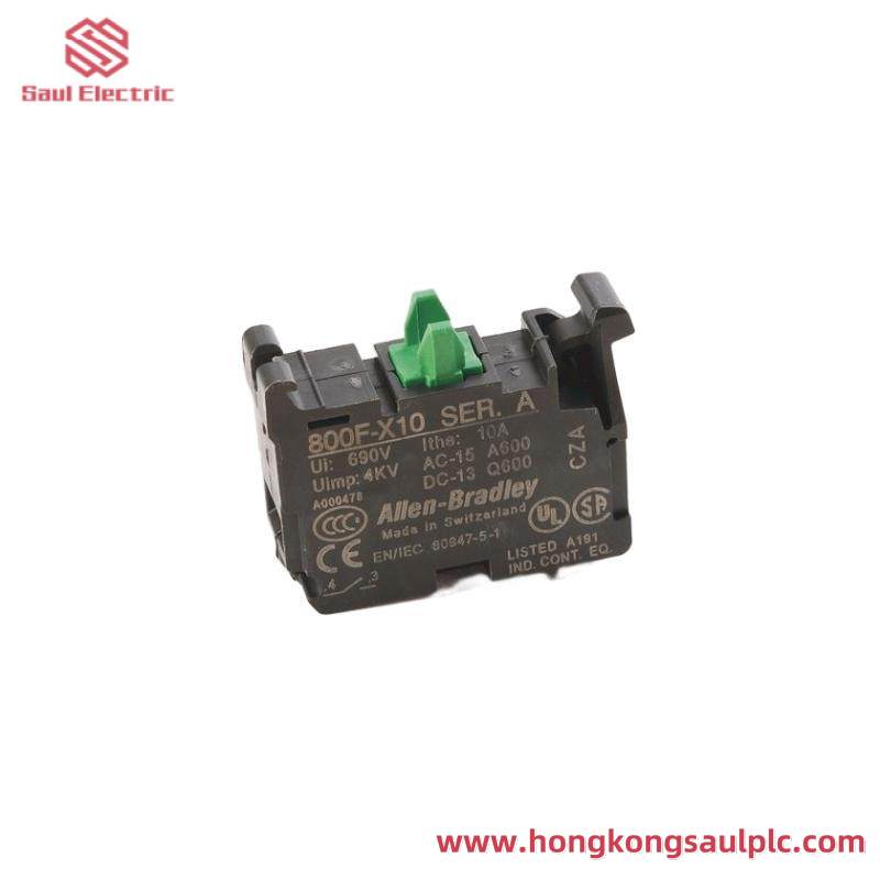 Contact Block 800F-X10 Contact Block, 22.5mm, Plastic, 1 Normally Open