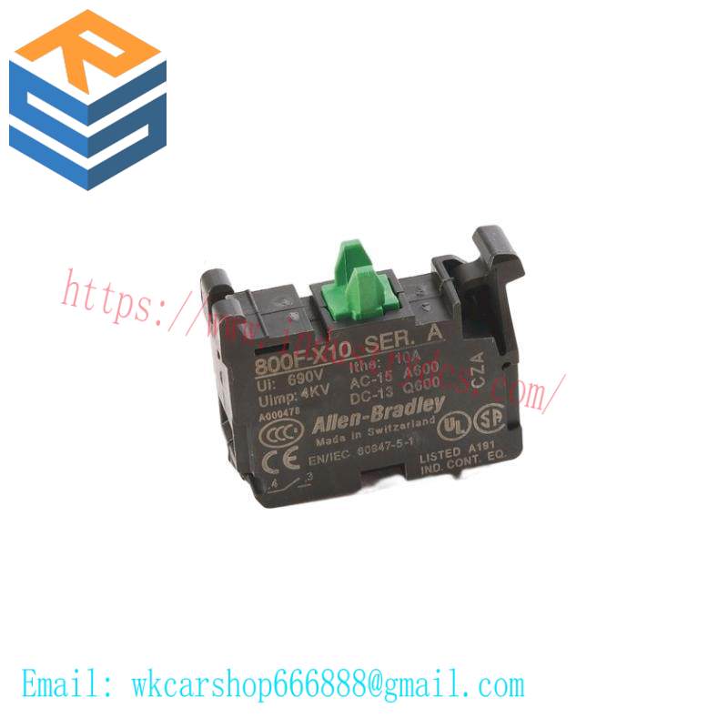 Contact Block 800F-X10 Contact Block, 22.5mm, Plastic, 1 Normally Open
