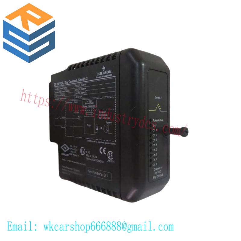 Emerson KJ3201X1-BA1 12P2535X042 DI 8-Channel 24 VDC DRY CONTACT