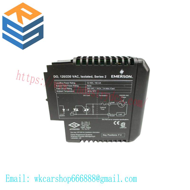 Emerson KJ3209X1-BA1 12P3905X012 VE4002S2T1B1 OUTPUT MODULE