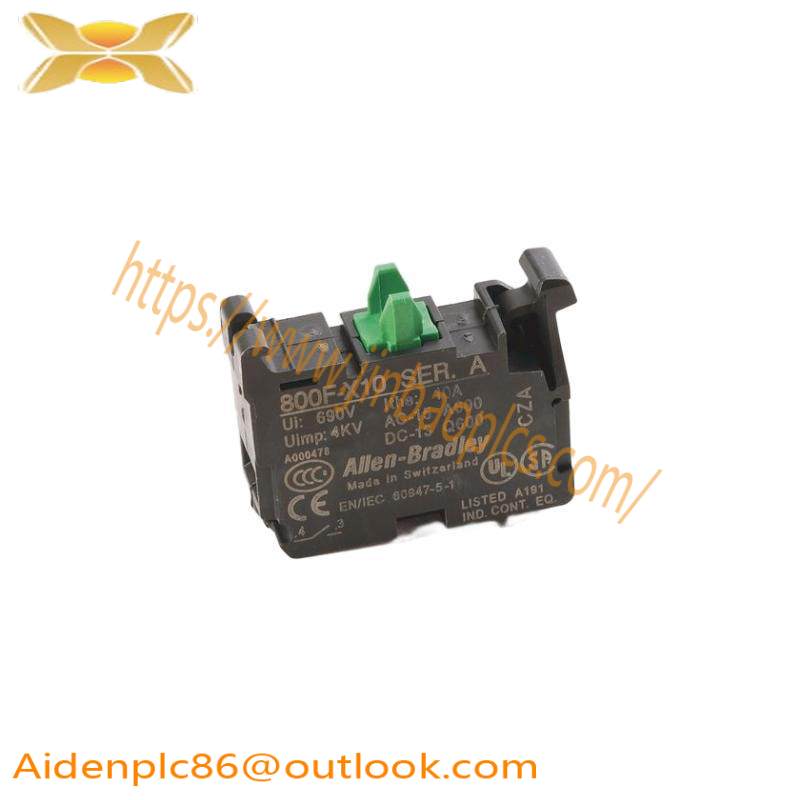 Contact Block 800F-X10 Contact Block, 22.5mm, Plastic, 1 Normally Open